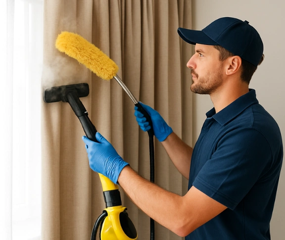 Trusted blind cleaning technician Matty Curtain Cleaning stretton QLD